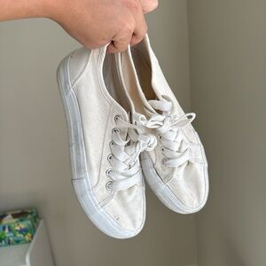 Classic White Canvas Sneakers